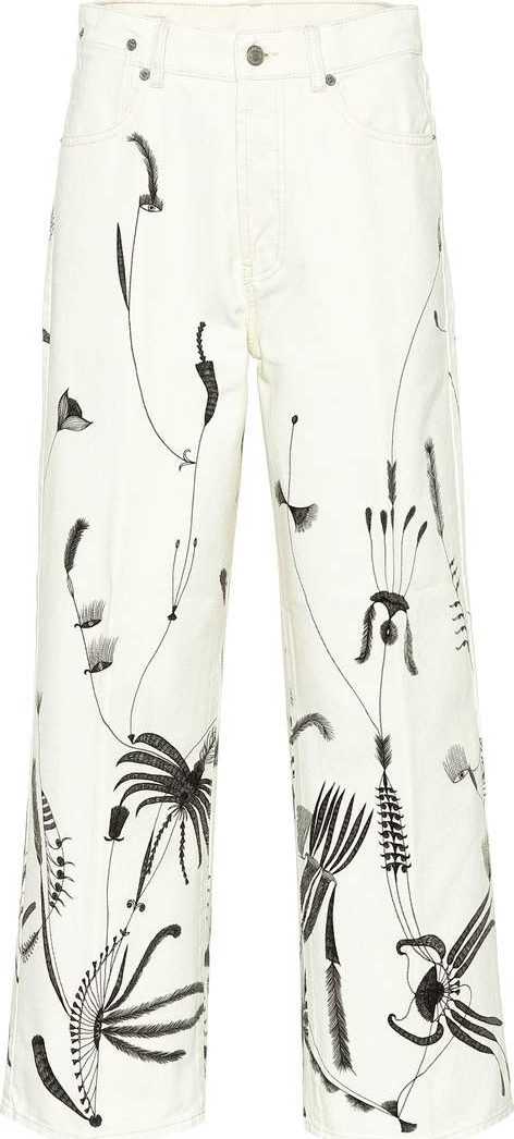 Dries Van Noten Printed wide-leg jeans
