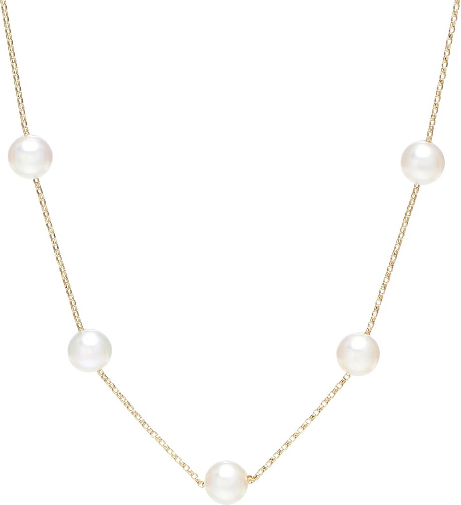 Anissa Kermiche Frost in May 14kt gold and pearl necklace