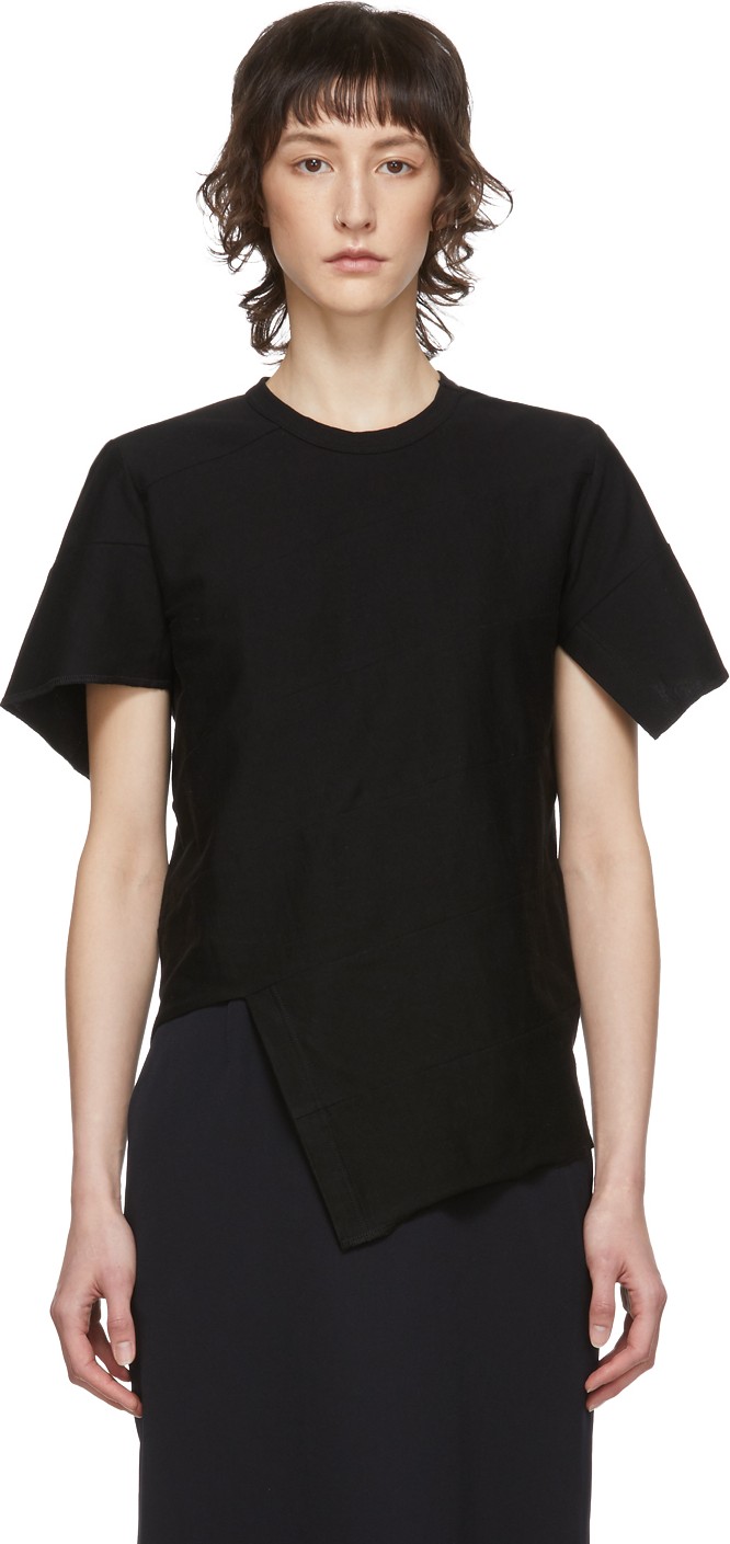 Comme Des Garçons Comme Des Garçons Black Diagonal Stitch T-Shirt
