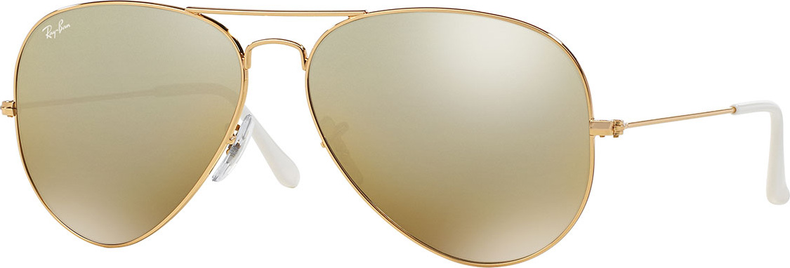 Ray Ban Mirrored Metal Aviator Sunglasses