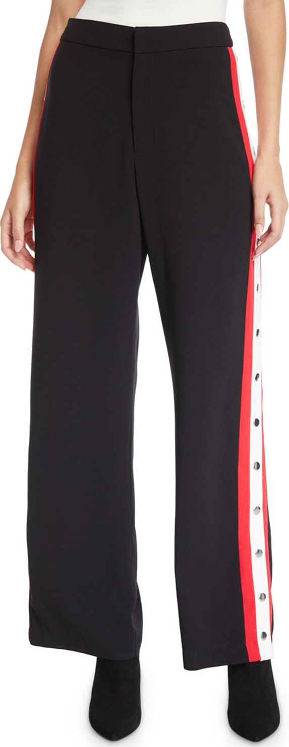 Bardot Colorblock Sporty High-Rise Snap Pants