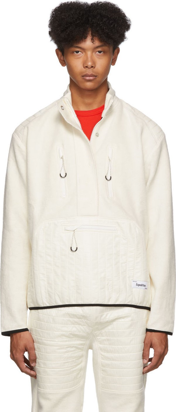 KENZO Off-White Polar Half-Zip Sweater