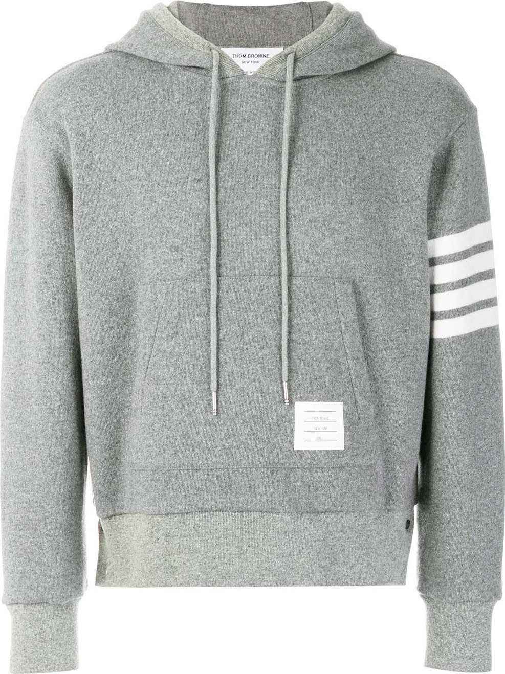 Thom Browne Relaxed Fit Engineered 4-Bar Stripe Cashmere Shell Hoodie Pullover