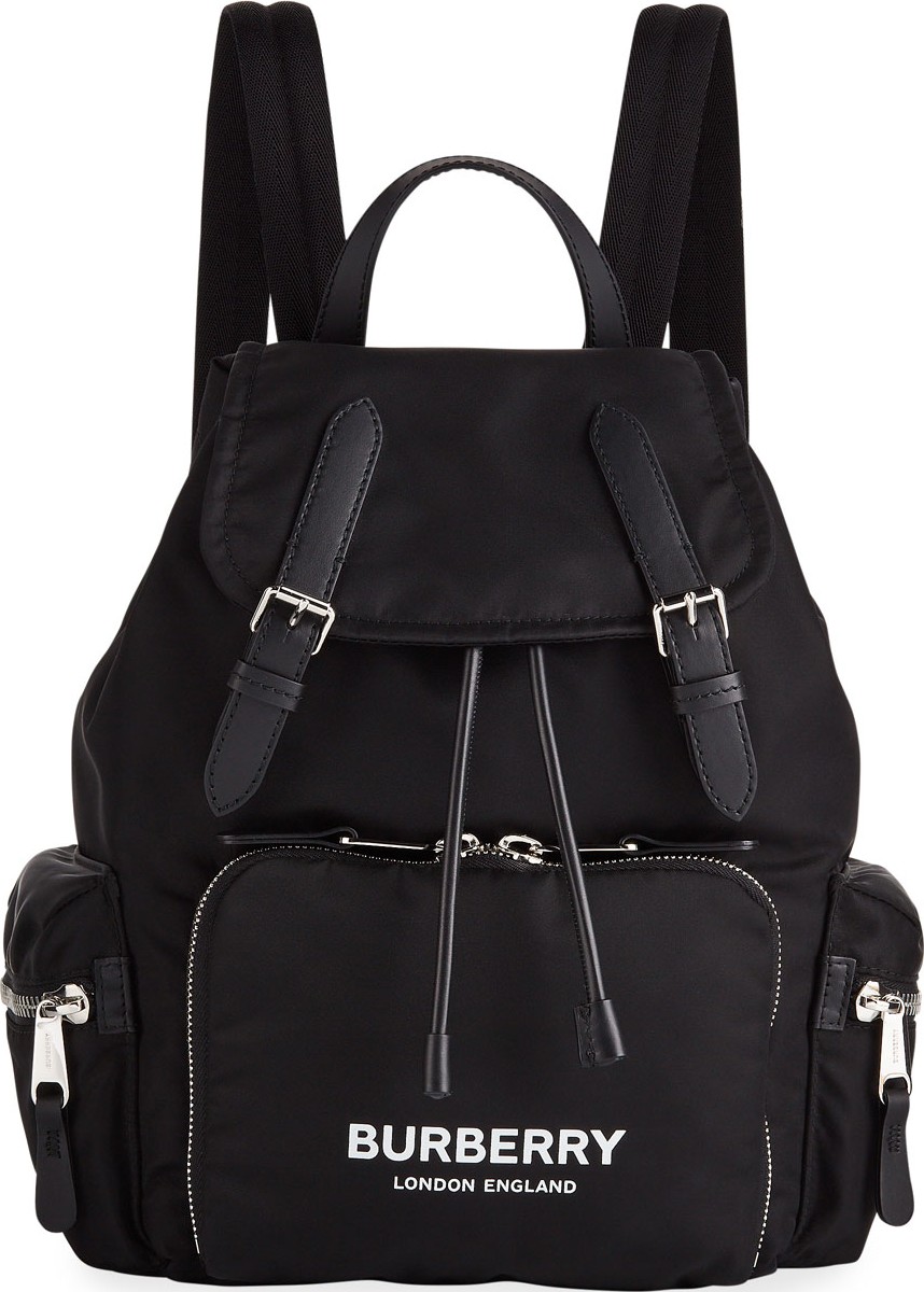 Burberry London England Nylon Medium Drawstring Backpack