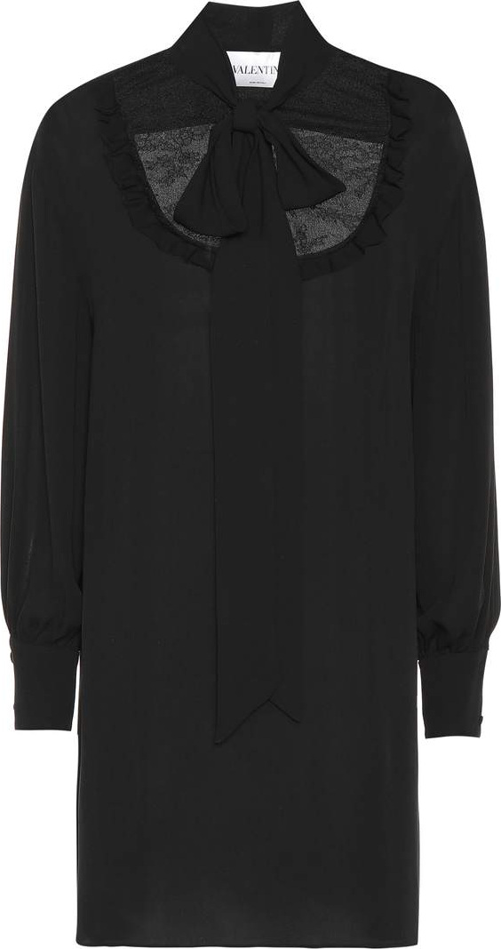 Valentino Silk tie-neck dress