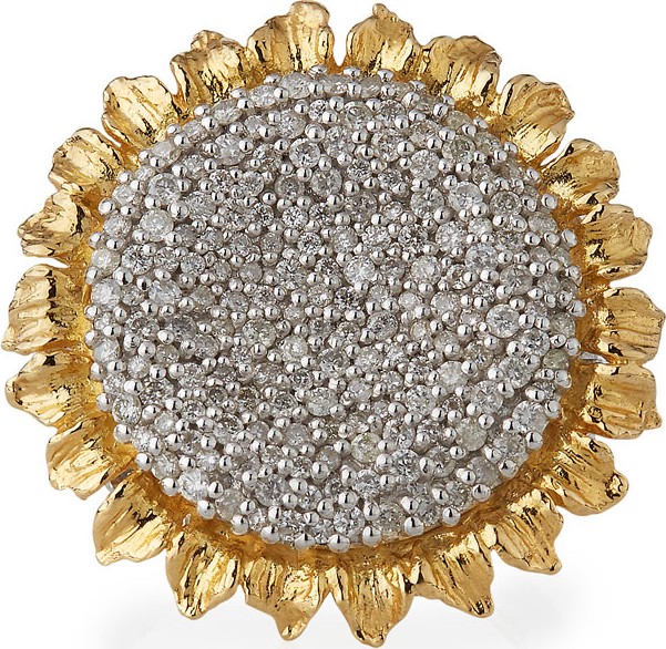 Michael Aram 18k Vincent Ring w/ Diamonds, Size 7