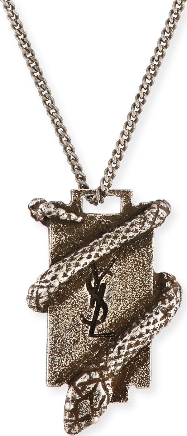 Saint Laurent Razor Blade Pendant Necklace