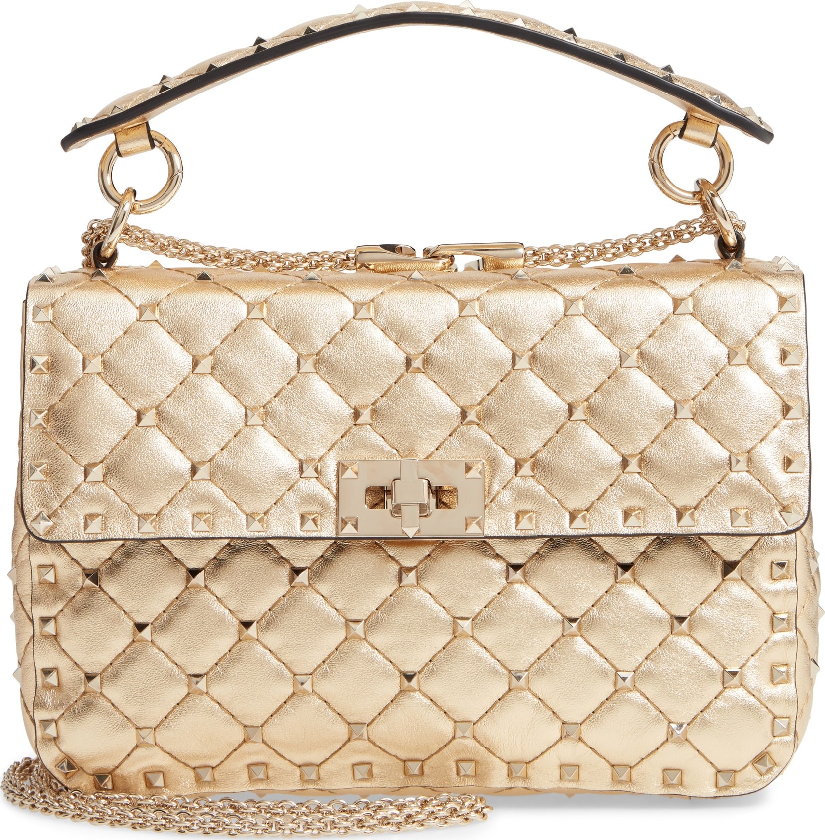 Valentino Medium Rockstud Spike Leather Shoulder Bag