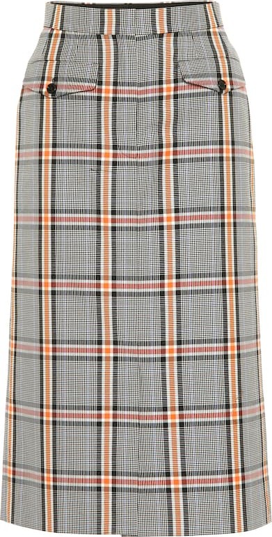 Dries Van Noten Checked cotton-blend skirt