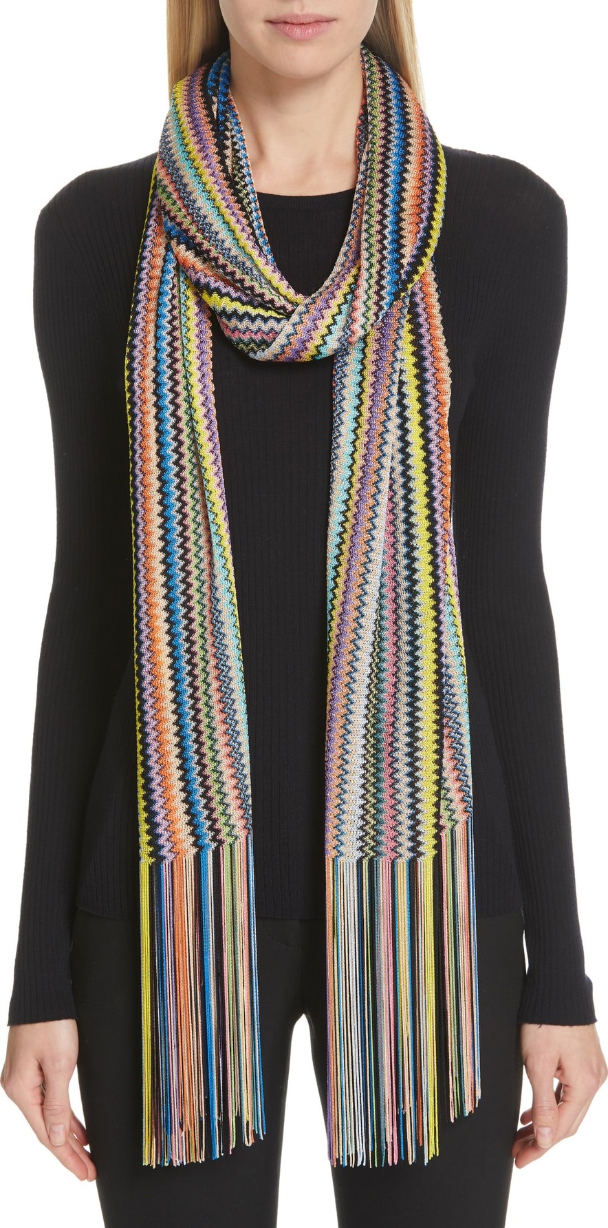 Missoni Zigzag Fringe Scarf