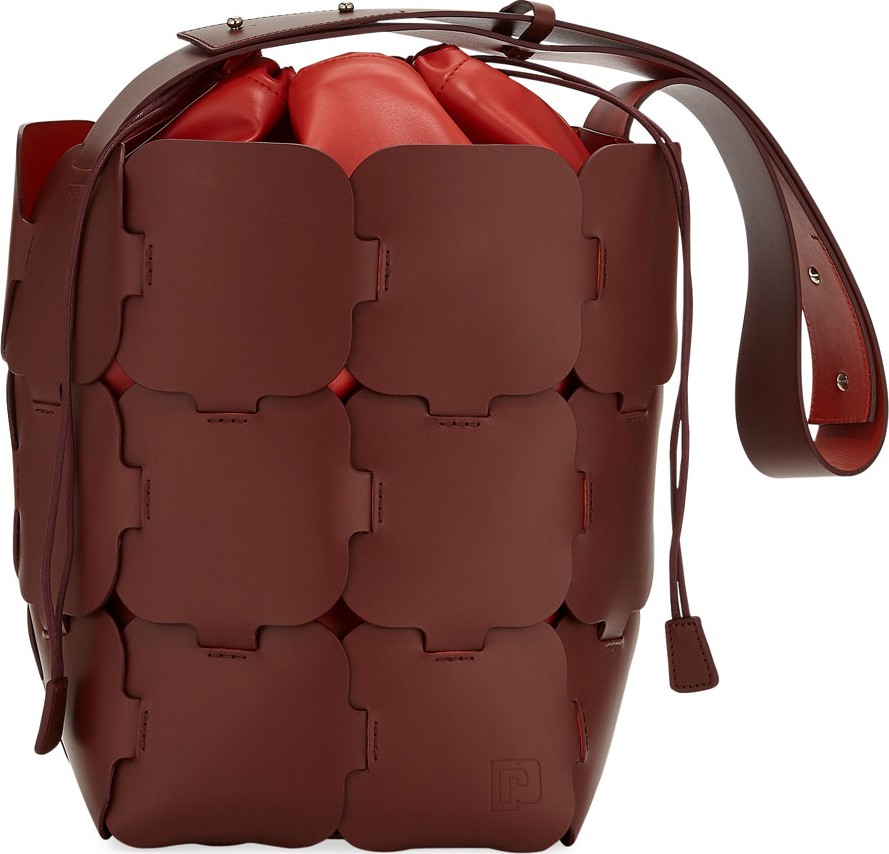 Paco Rabanne 16#01 Medium Sleek Leather Hobo Bag