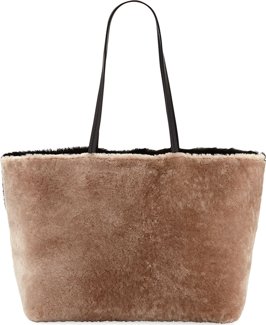 Carolina Santo Domingo Petra Lamb Shearling Tote Bag