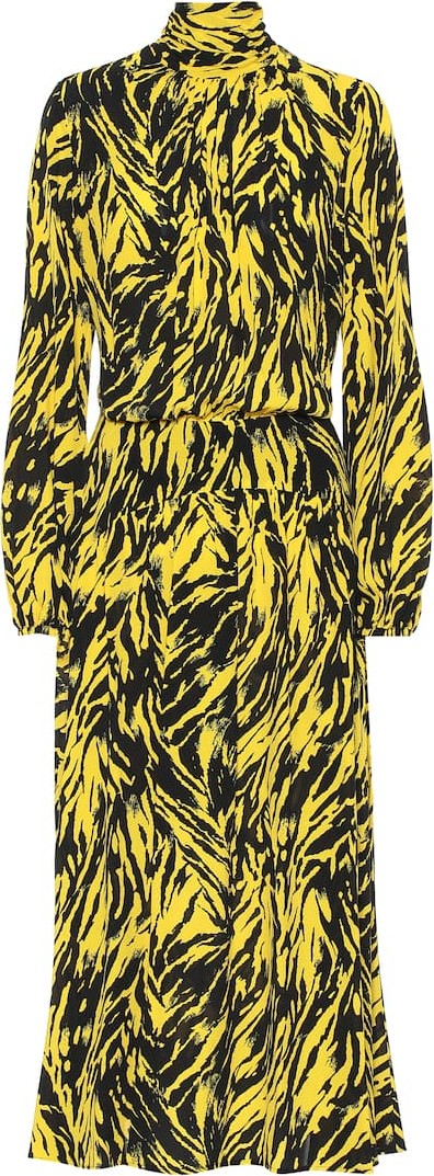 N°21 Printed crêpe midi dress