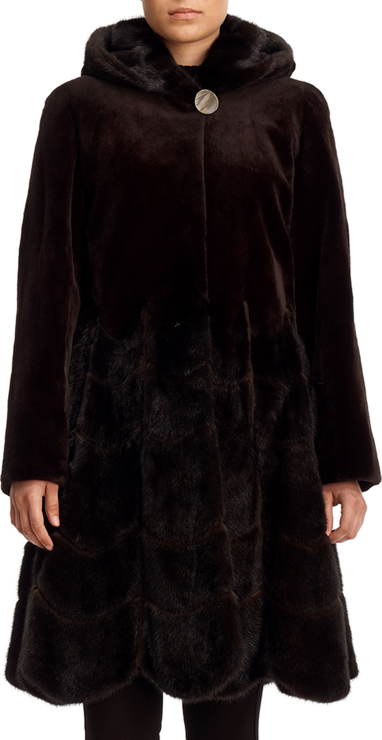 Gorski Reversible Sheared Mink Fur Coat