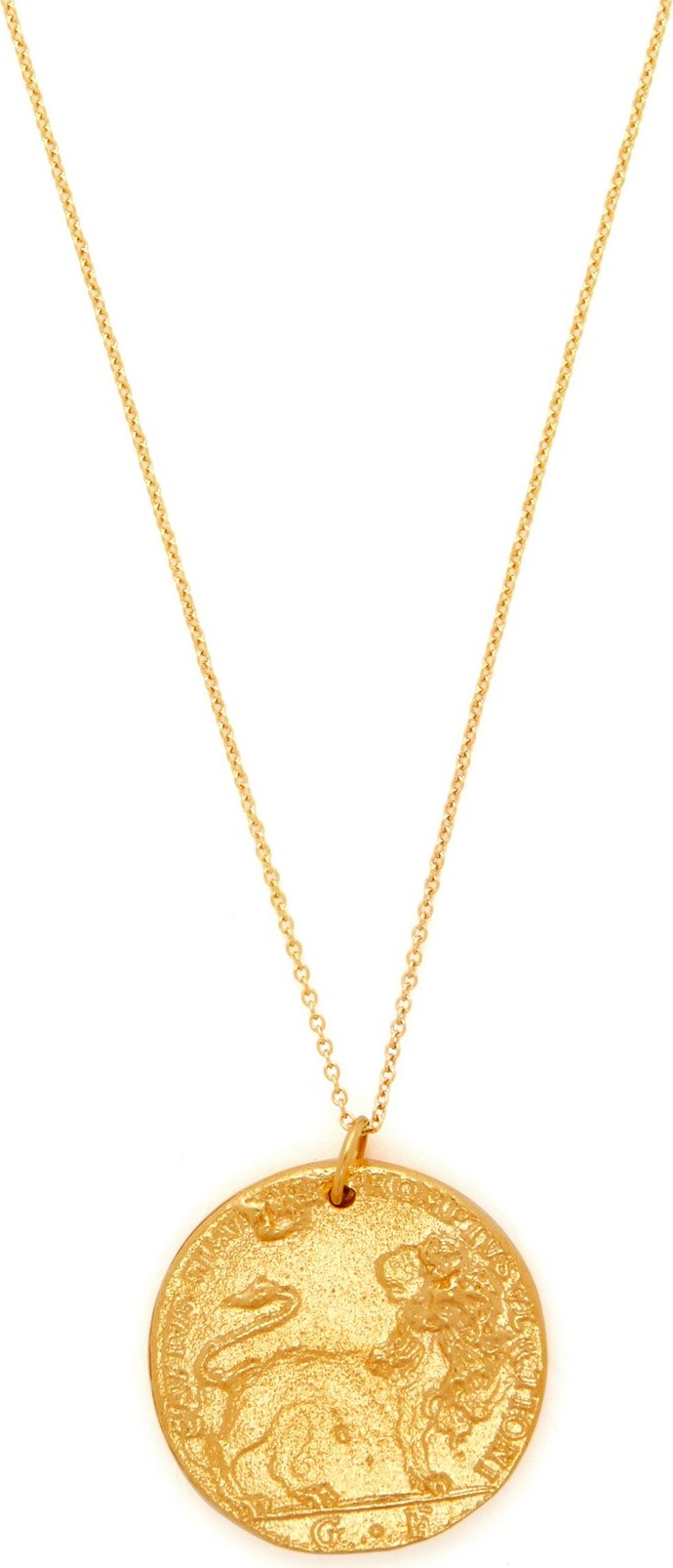 Alighieri Il Leone gold-plated necklace