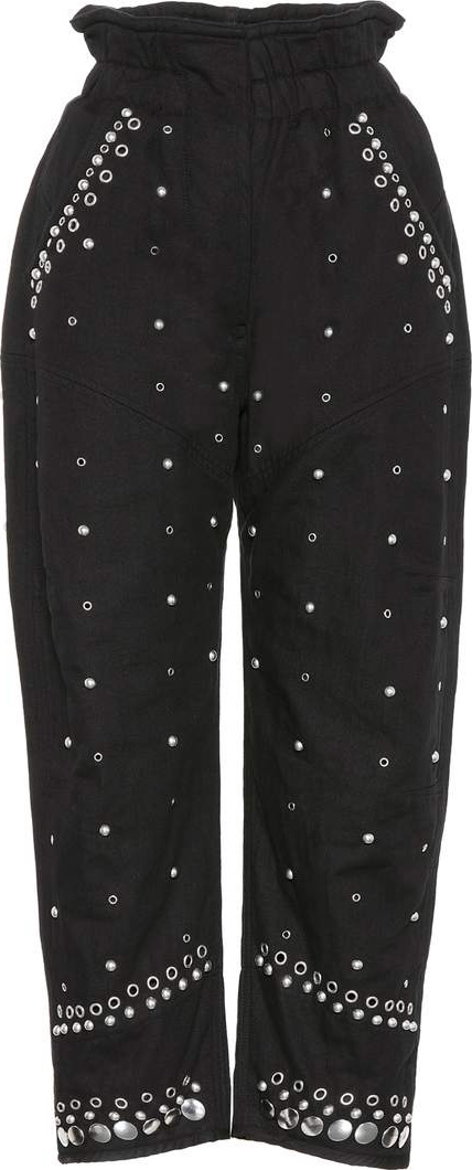 Isabel Marant Eloma studded cotton trousers