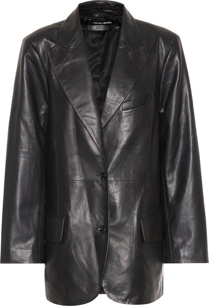 J BRAND x Elsa Hosk Birthday leather jacket