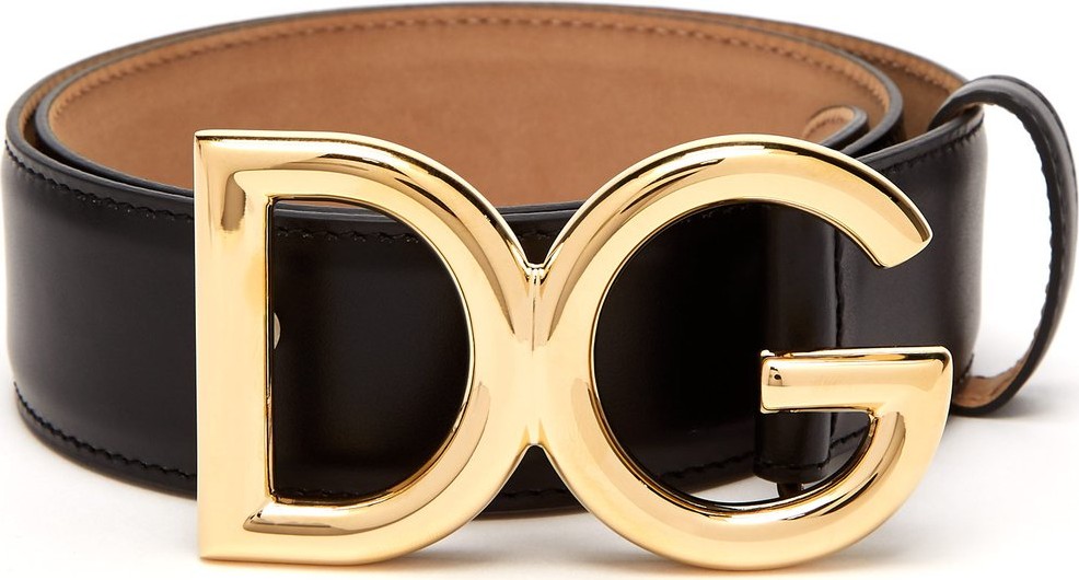 Dolce & Gabbana DG-buckle leather belt