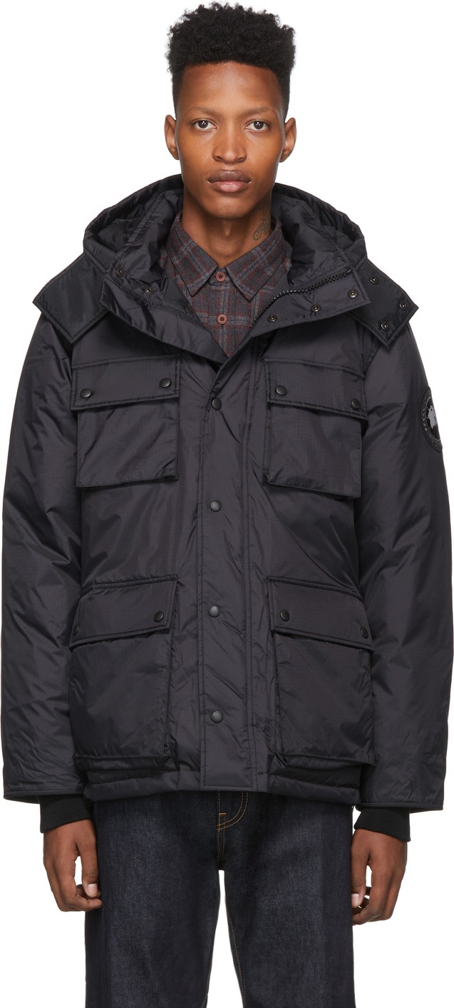 Junya Watanabe Black Canada Goose Edition Down Ripstop Jacket