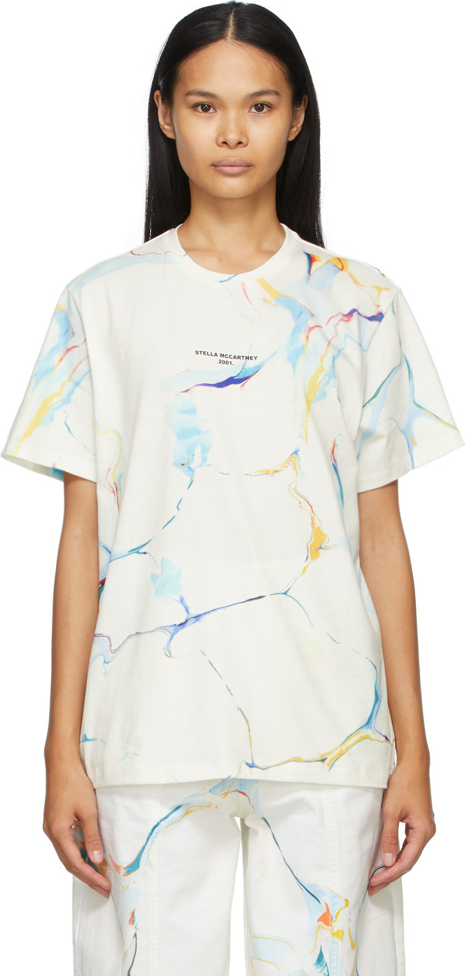 Stella McCartney - White Marbling T-Shirt Stella McCartney - White Marbling T-Shirt