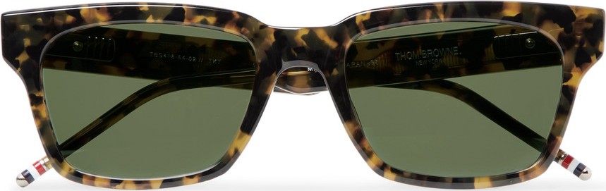 Thom Browne 418 Square-Frame Tortoiseshell Acetate Sunglasses