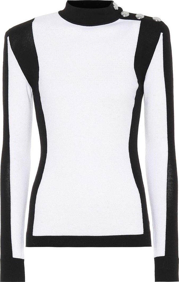 Balmain Cashmere and wool-blend sweater