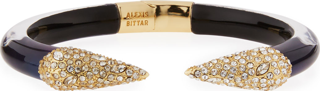 Alexis Bittar Pave Crystal Pyramid Cuff Bracelet