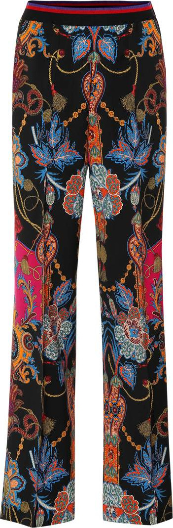 Etro Paisley wool crêpe wide-leg pants