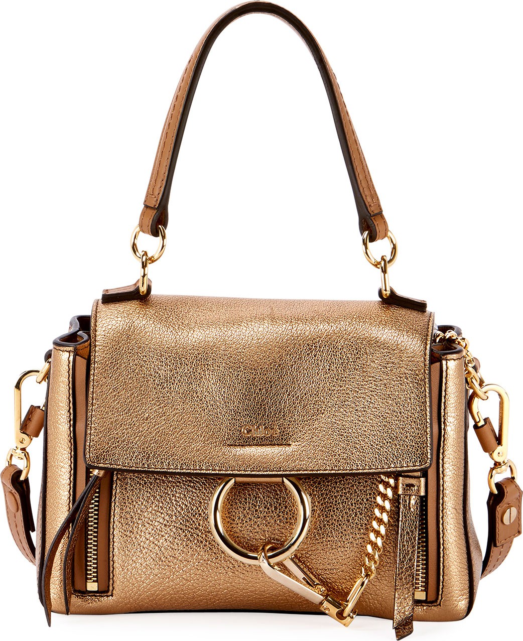Chloe Faye Day Mini Metallic Satchel Bag