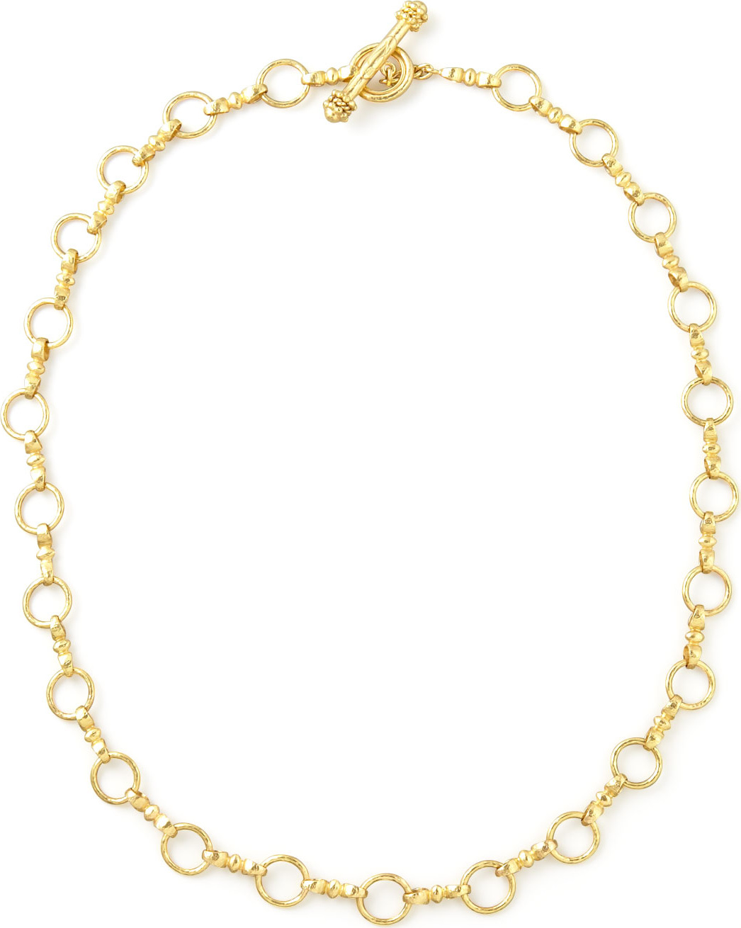 Elizabeth Locke Celtic Gold 19k Link Necklace, 21"L