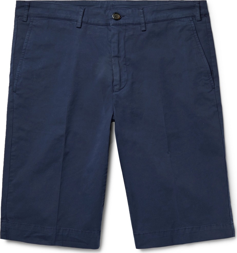 Canali Cotton-Blend Twill Shorts