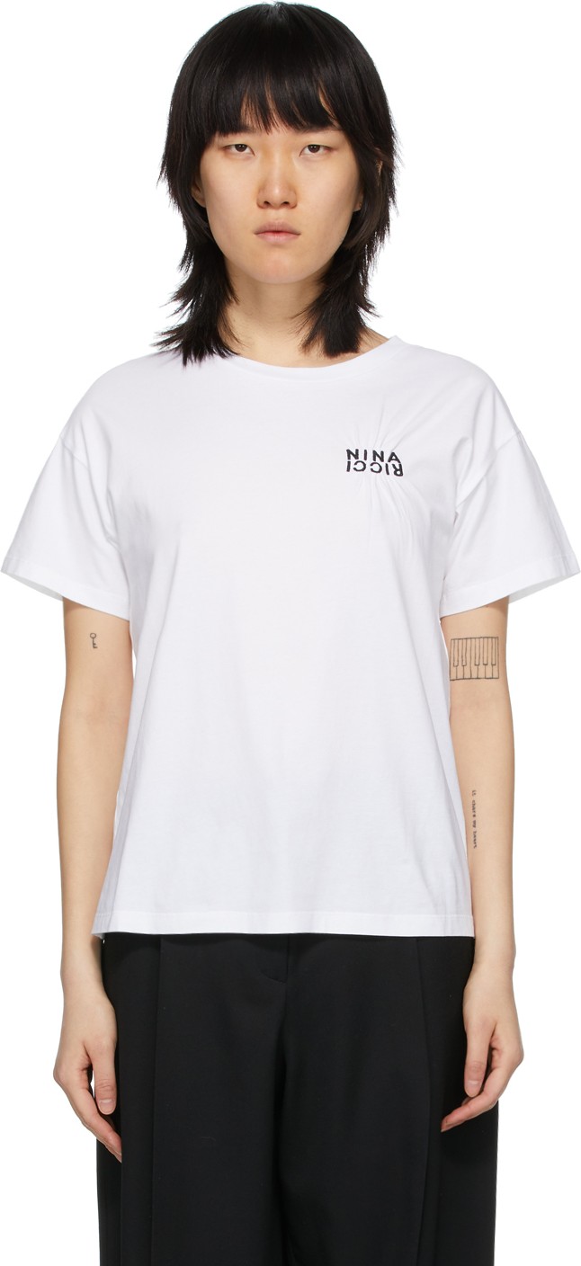Nina Ricci White Branded T-Shirt