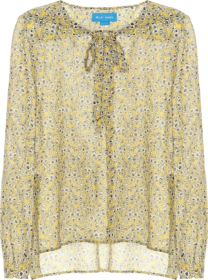 M.i.h Jeans Alma floral-printed silk shirt