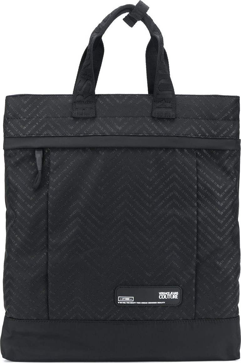 Versace Jeans Couture - Embossed logo rectangular backpack