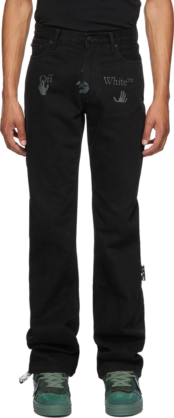 Off White - Black New Big Logo Jeans