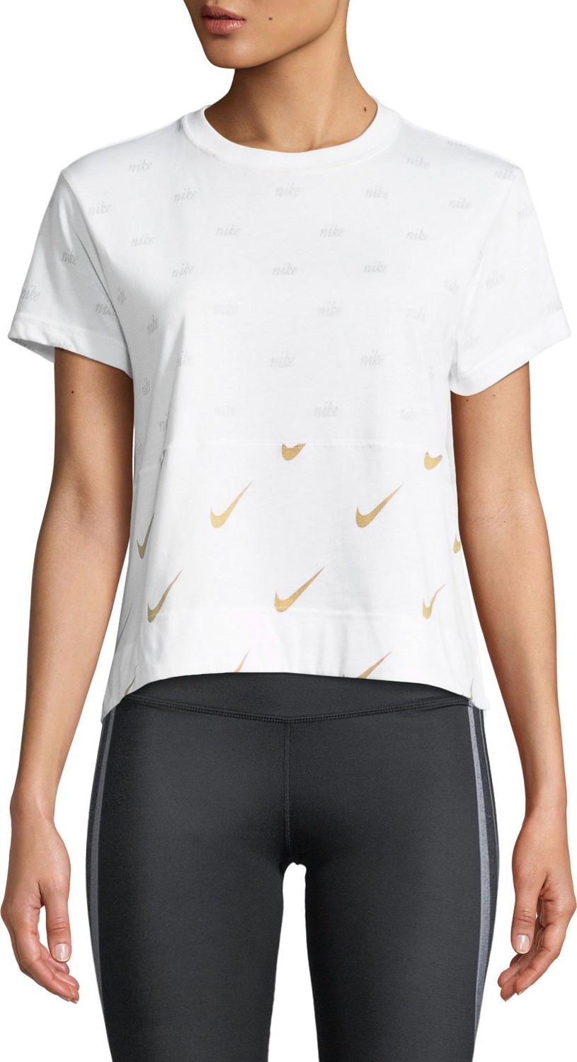 Nike Metallic Logo-Print T-Shirt