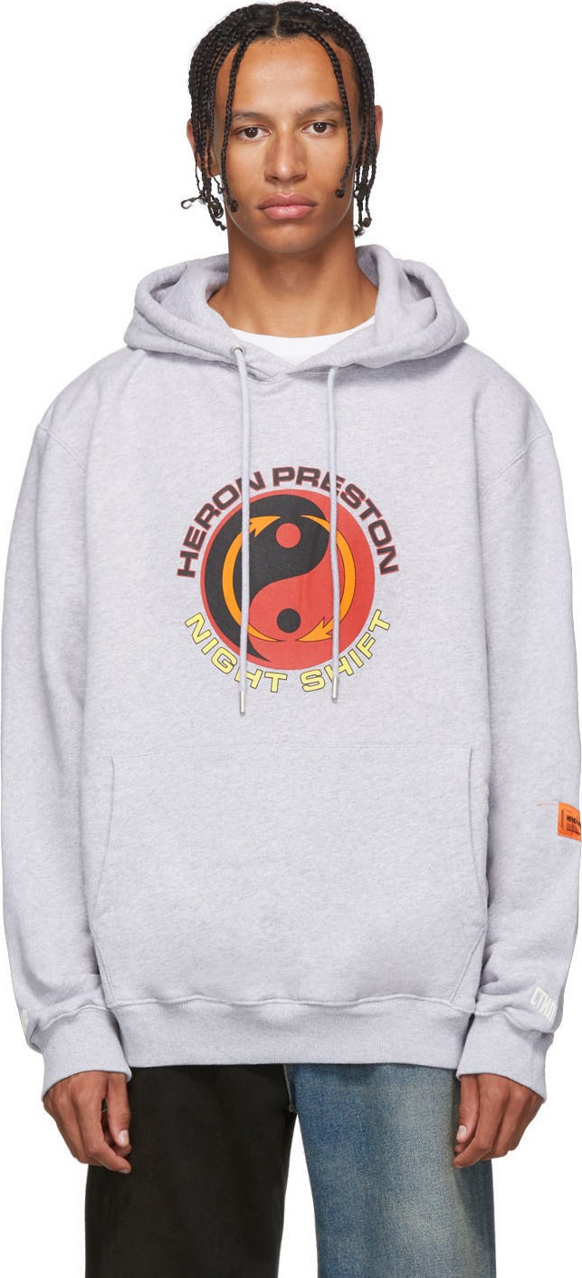 Heron Preston Grey Tao Hoodie