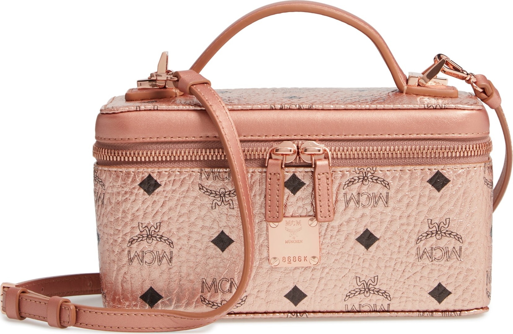 MCM Visetos Coated Canvas Vanity Case