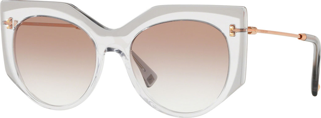 Valentino Transparent Acetate Gradient Sunglasses