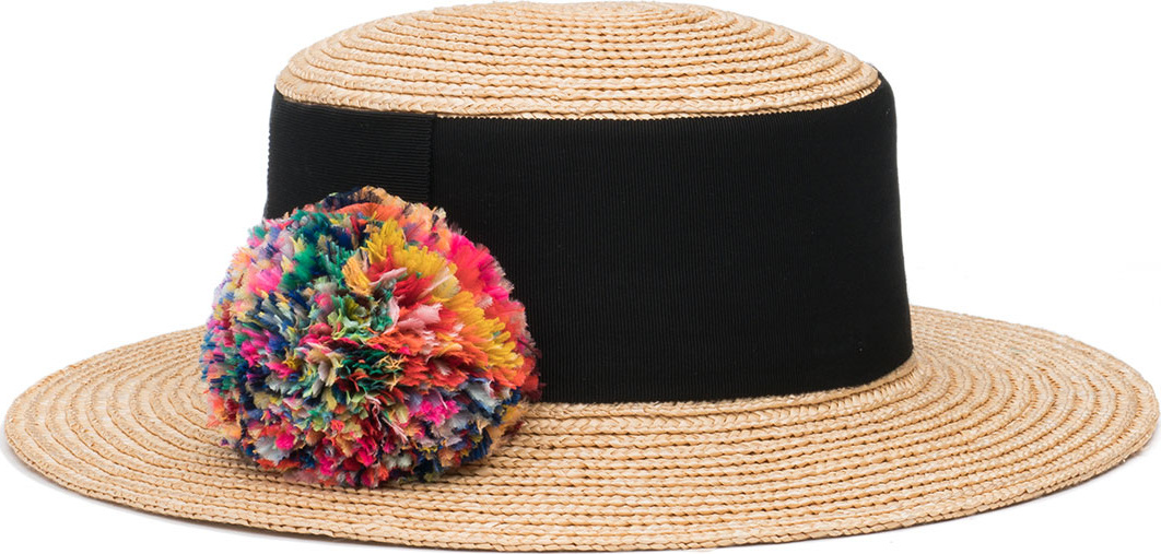 Eugenia Kim Brigitte Straw Boater Hat, Neutral