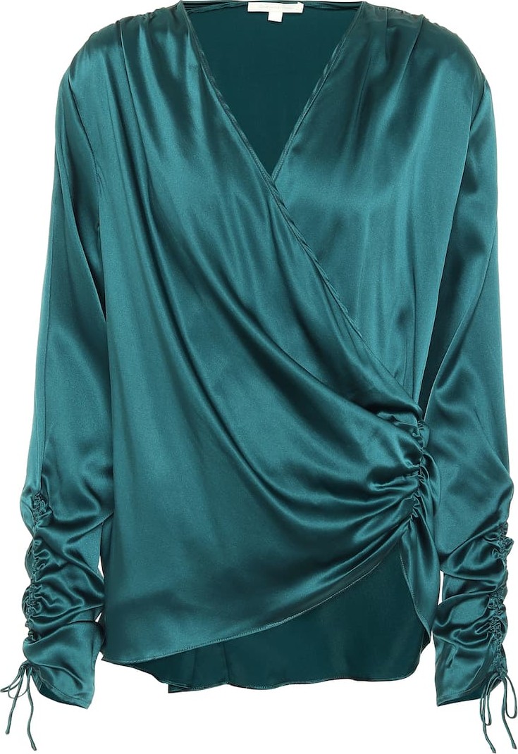 Jonathan Simkhai Stretch-silk satin blouse