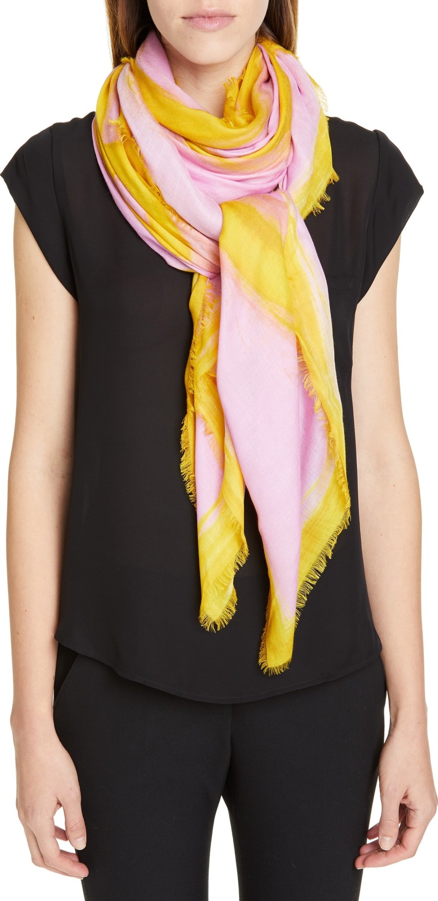 LOEWE Anagram Print Modal & Cashmere Scarf