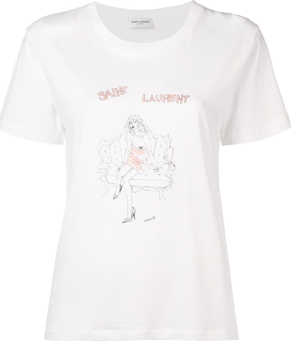 Saint Laurent illustrated T-shirt