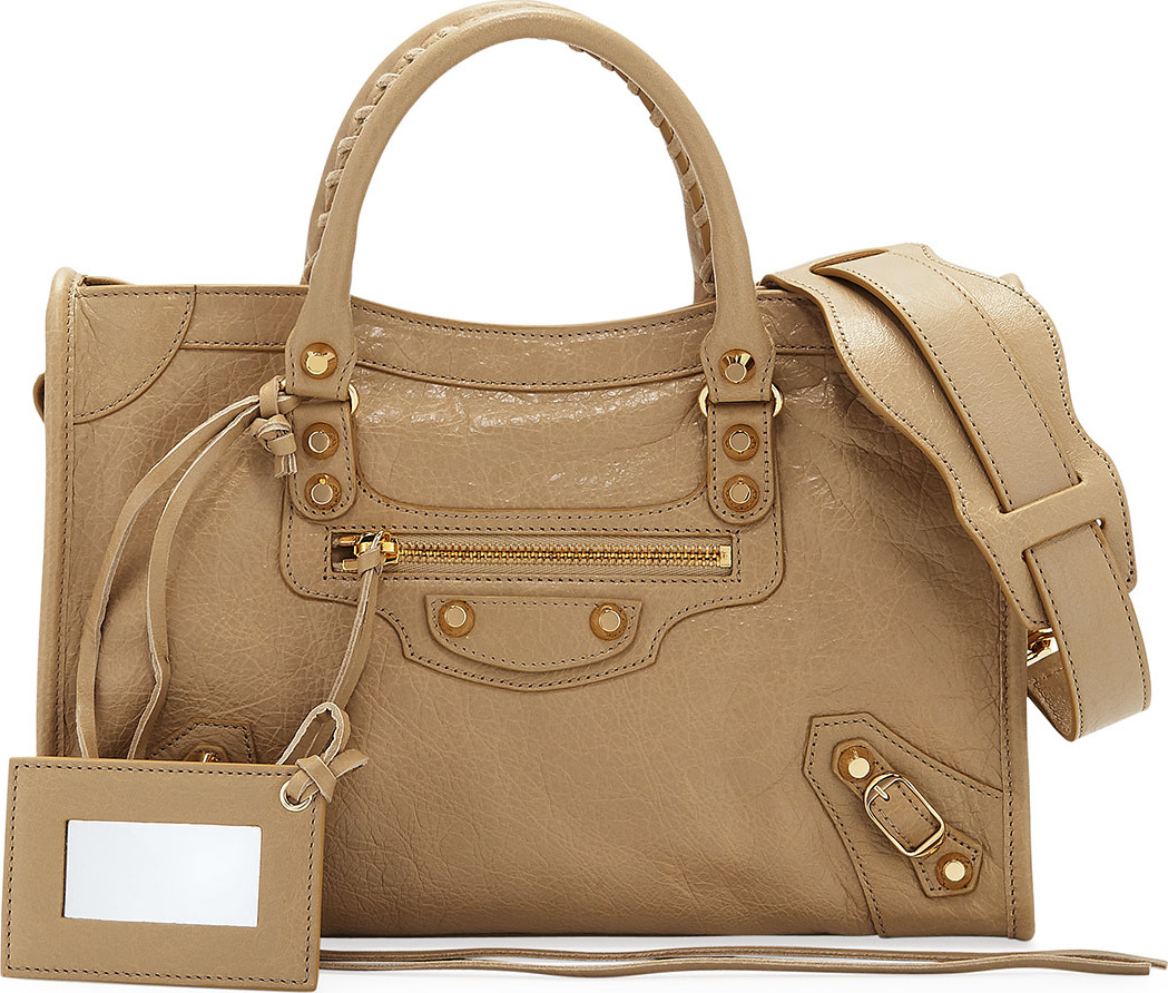 Balenciaga Classic City Golden Small Arena Satchel Bag