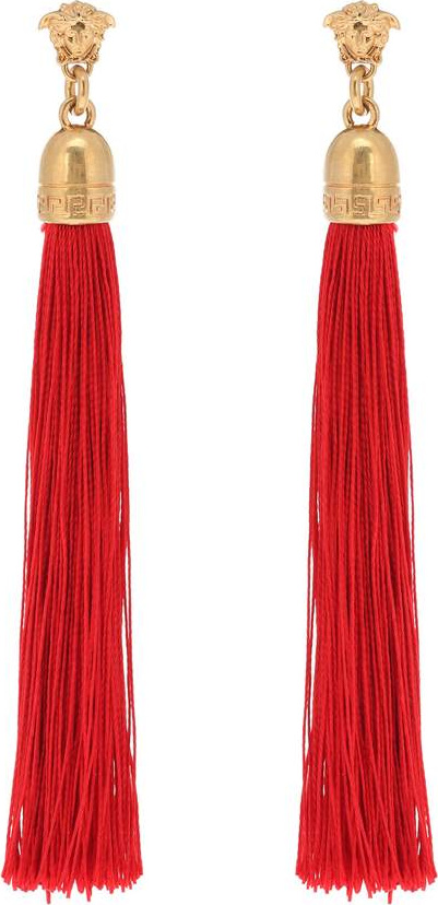 Versace Medusa fringe earrings