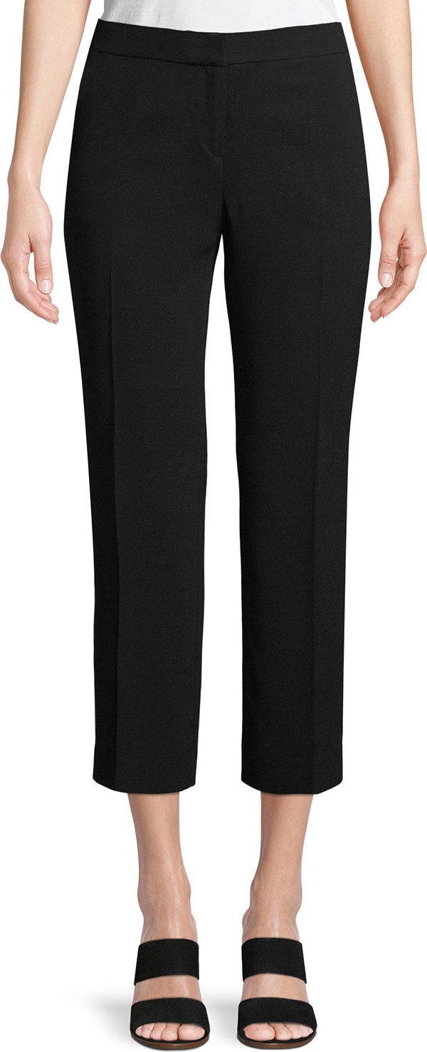 Lafayette 148 New York Manhattan Finesse Crepe Cropped Flare Pants