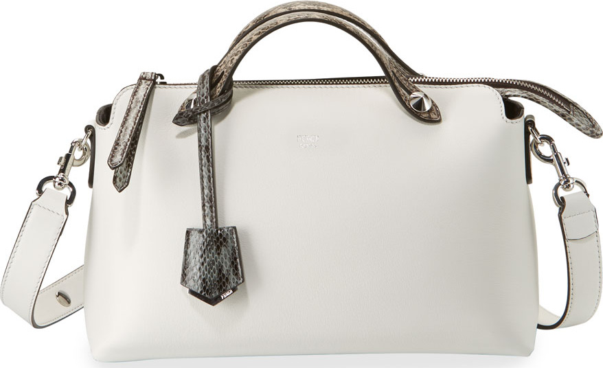 Fendi By the Way Small Leather & Snakeskin Satchel Bag