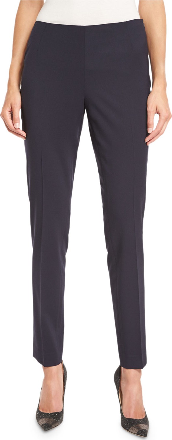 Lafayette 148 New York Stanton Full-Length Stretch-Wool Pants