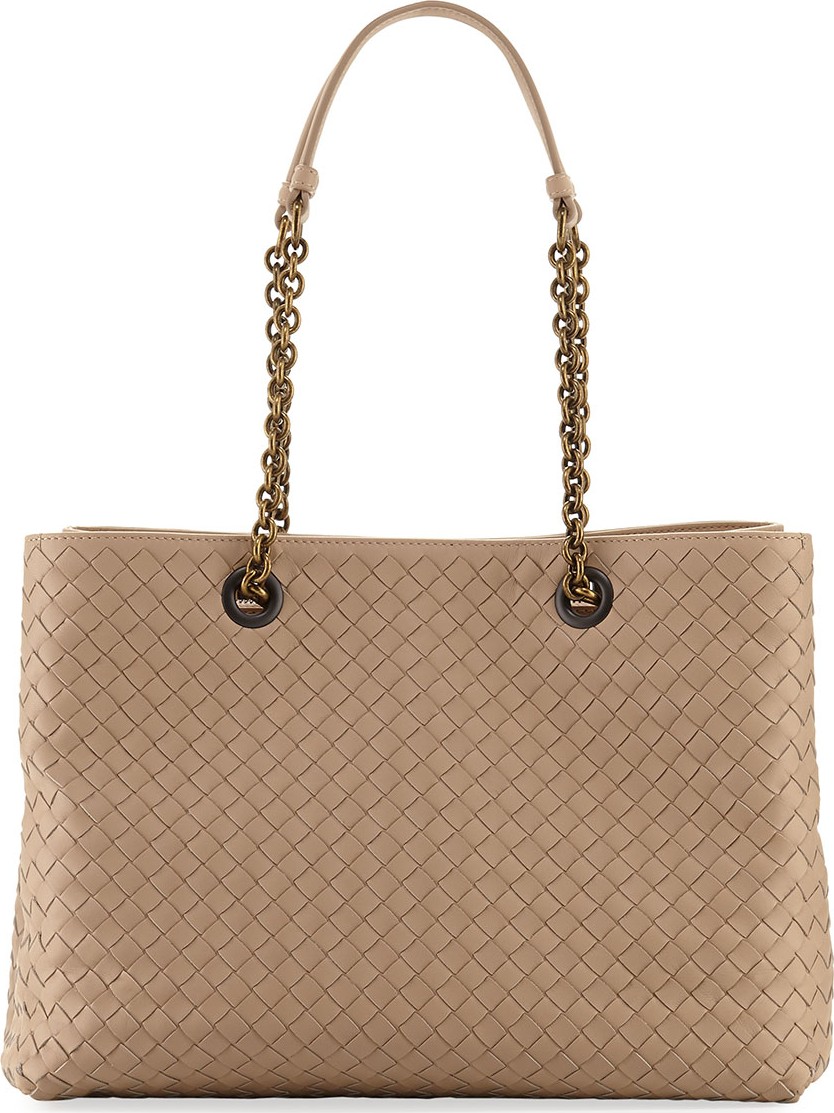 Bottega Veneta Intrecciato Medium Double-Chain Tote Bag