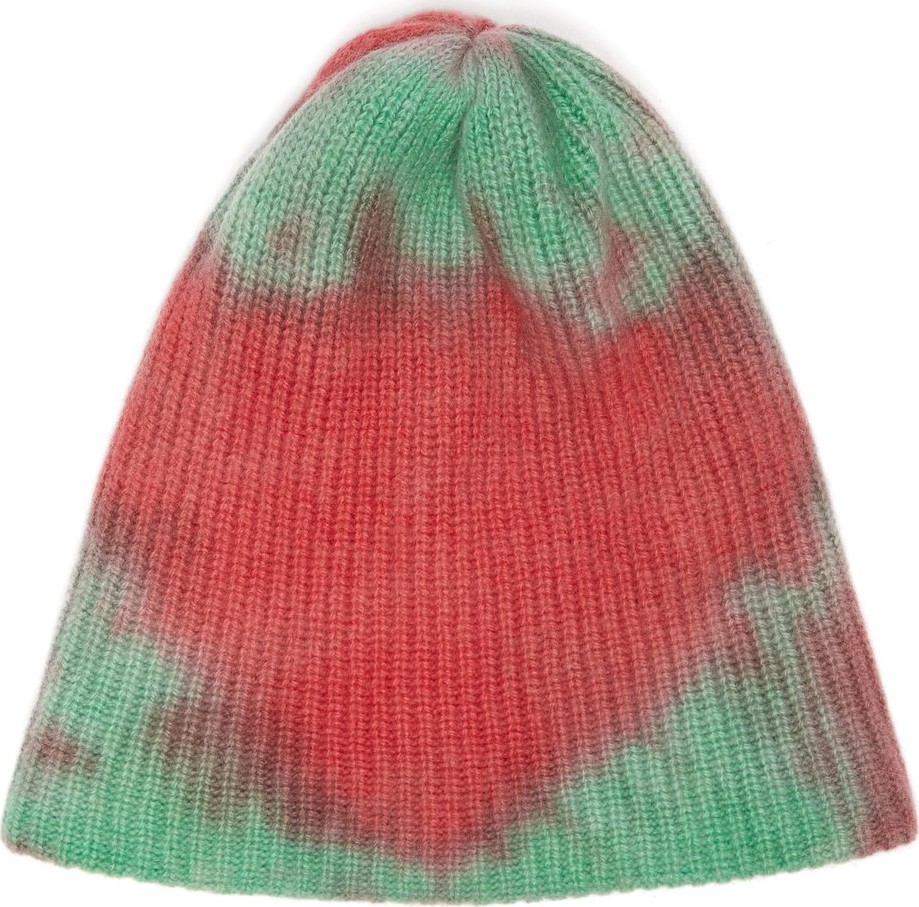 The Elder Statesman Tie-dye cashmere beanie hat